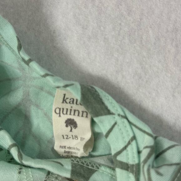 Kate Quinn Green Taro Leaf Topstitch Tank & Relaxed Short Outfit Set Size 12-18 - Picture 2 of 5